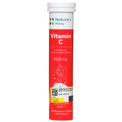 قرص جوشان ویتامین ث با طعم توت فرنگی نیچرز پلنتی انقضا 2025/05