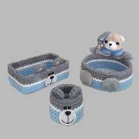 ست سبد وسایل کودک مدل خرسی کد 2 مجموعه 3 عددی