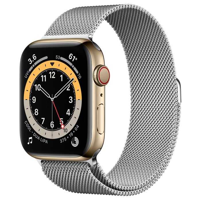 ساعت هوشمند اپل سری 6 نقره ای مدل Milanese Loop 44mm