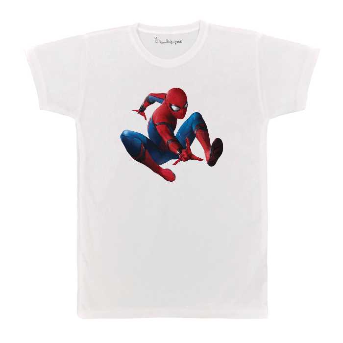 تی شرت  آستین کوتاه بچگانه پرمانه طرح مرد عنکبوتی کد pmt.6717