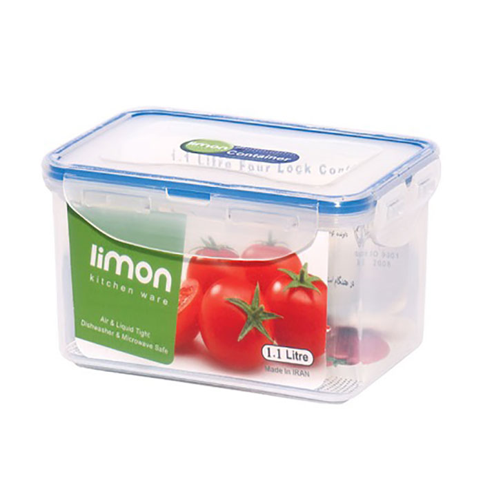 ظرف فریزری مستطیل 1/1 لیتر لیمون کد 8123
