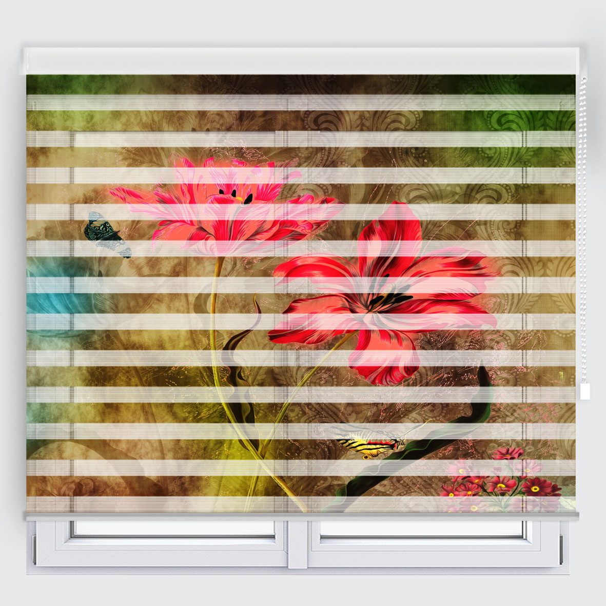 پرده زبرا مدل TD-58 سایز 160x150 سانتی متر