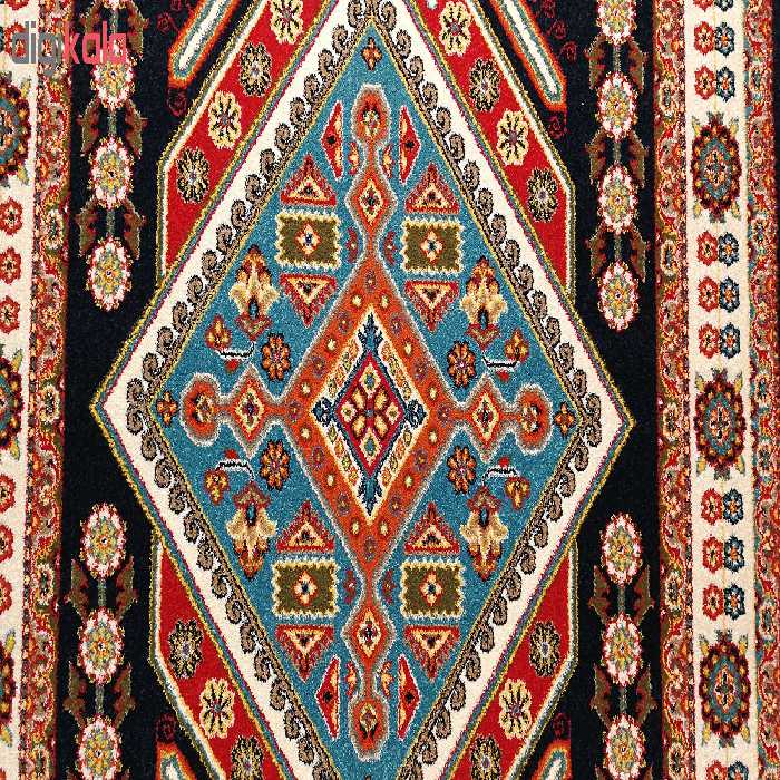 فرش ماشینی زمرد مشهد 260 زمینه سرمه ای