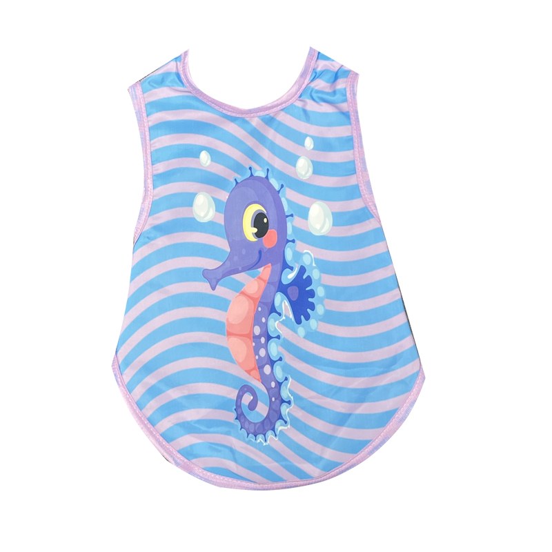 پیشبند نوزادی حلقه ای پشت حوله ای  اسب دریایی 