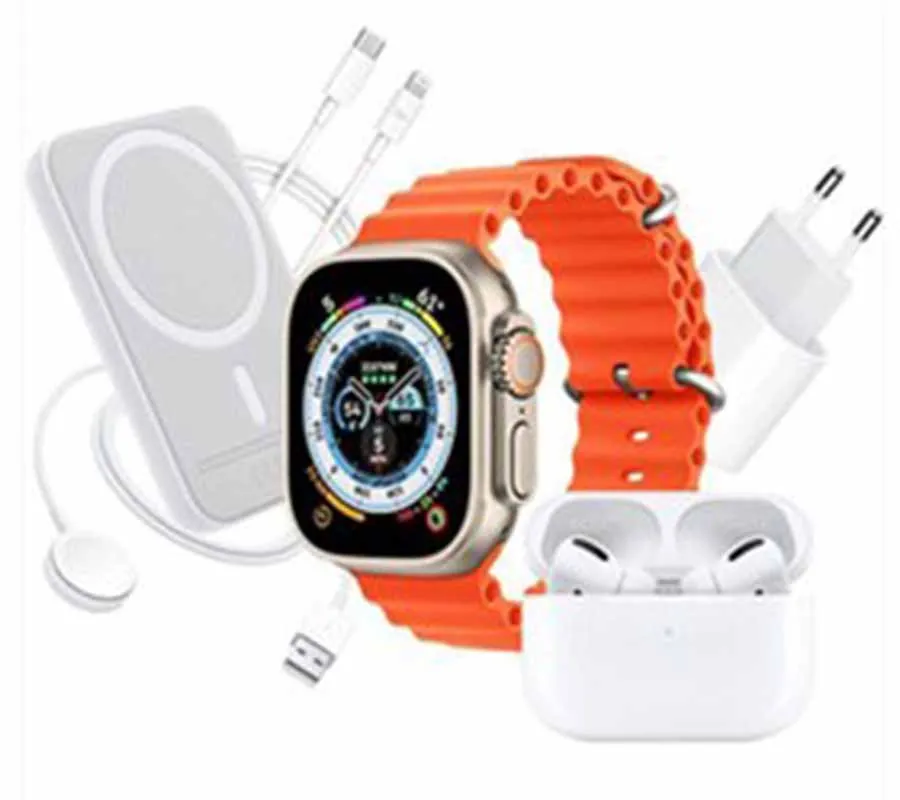 ساعت هوشمند مدل X10 plus همراه پاوربانک ,یک عددگوشی,کابل, ایرپاد پرو و یک عدد ساعت اضافی
