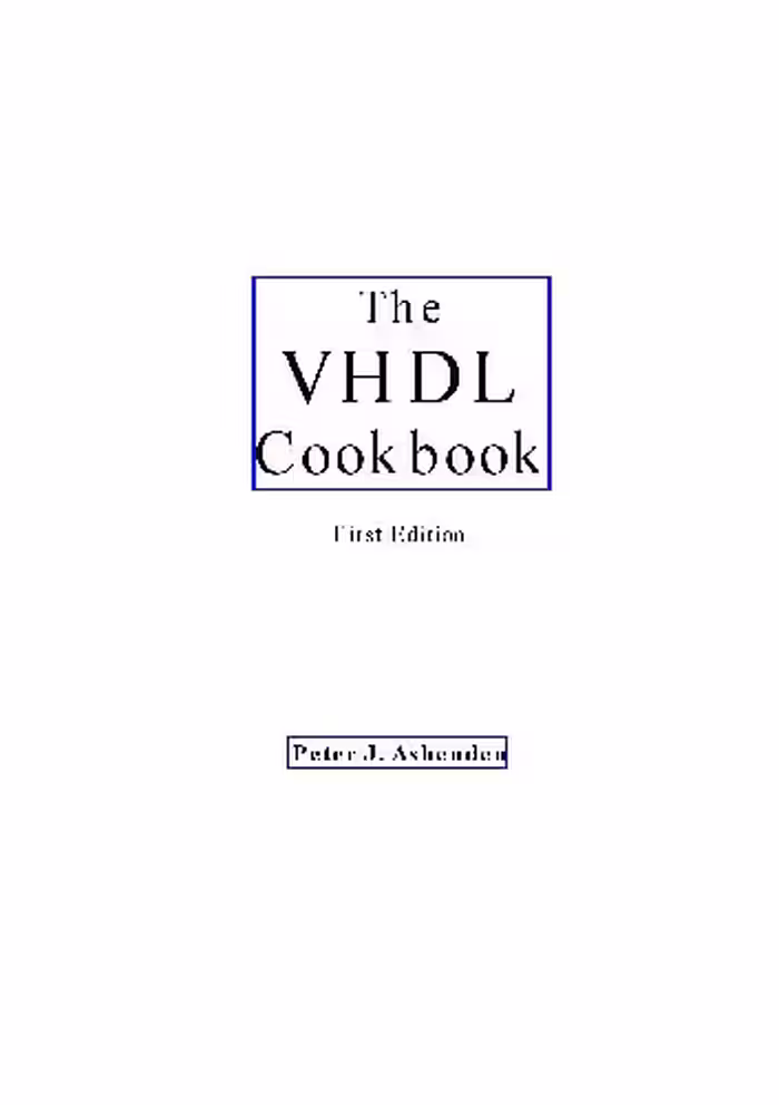خرید و دانلود نسخه کامل کتاب The VHDL Cookbook