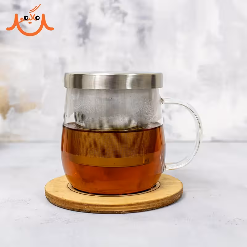 لیوان دمنوش درب استیل تپل