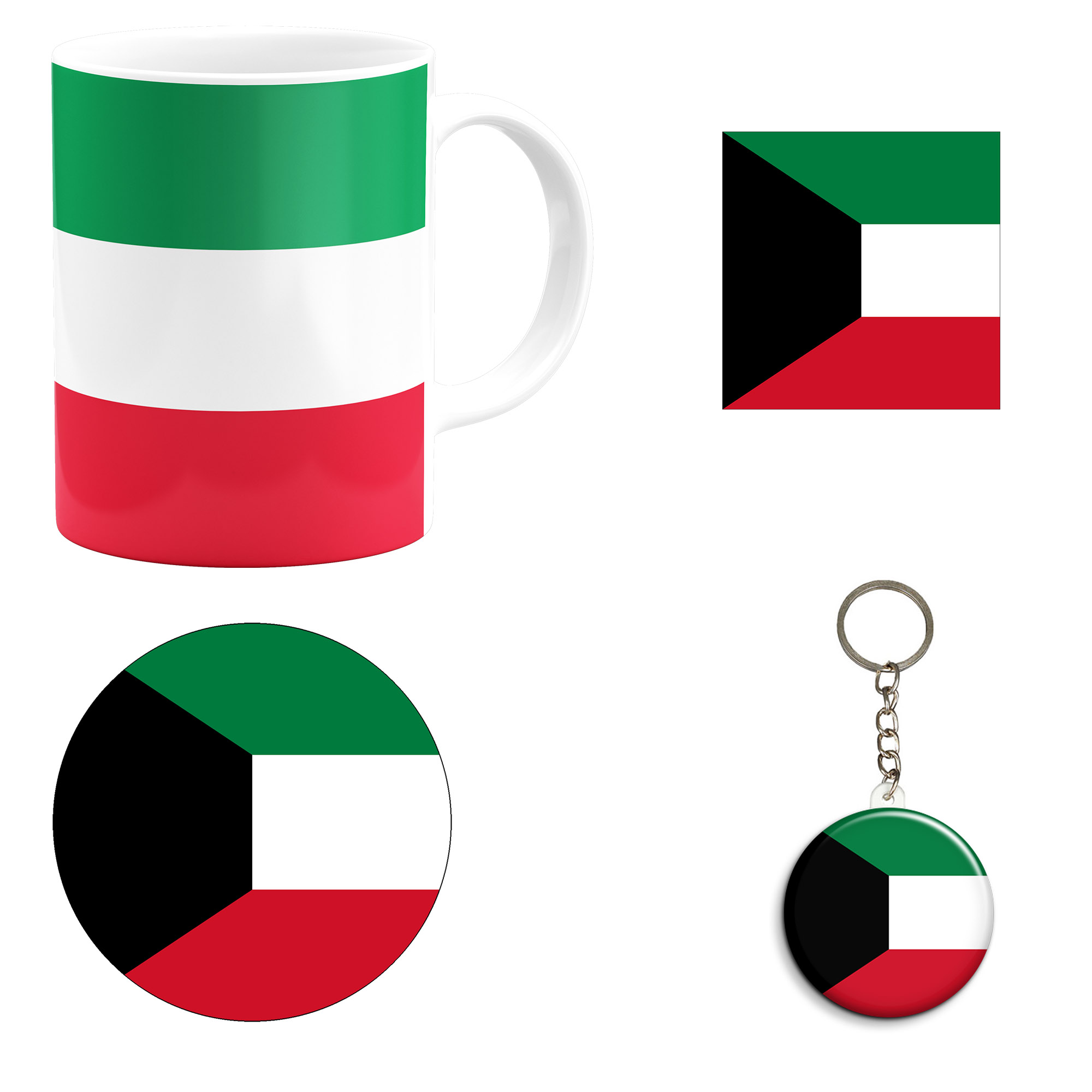 ست هدیه ماگ طرح پرچم کویت مدل Kuwait کد M1