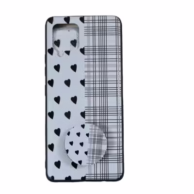 کاور طرح قلب کد 472 مناسب برای گوشی موبایل سامسونگ Galaxy A42 به همراه پاپ سوکت