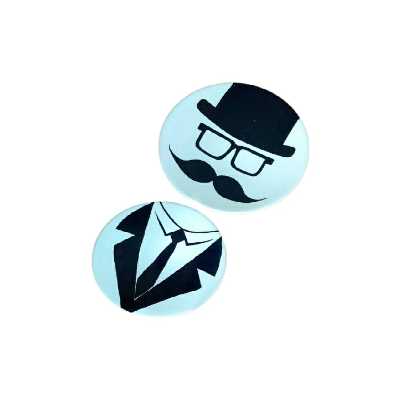 بشقاب دیوارکوب سفالی طرح مرد مجموعه 2 عددی