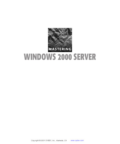 خرید و دانلود نسخه کامل کتاب Mastering Windows 2000 Server