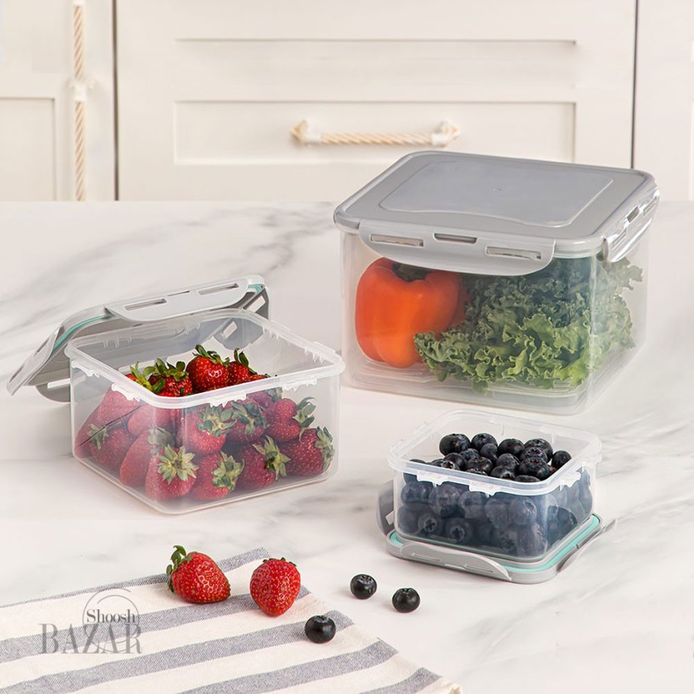 ظرف فریزری 6پارچه مربع  برندلیمون 