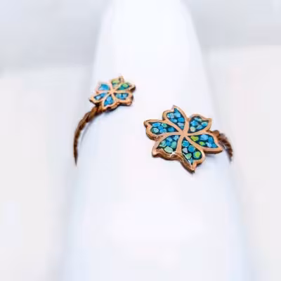 دستبندمس فیروزه کوبی گل
