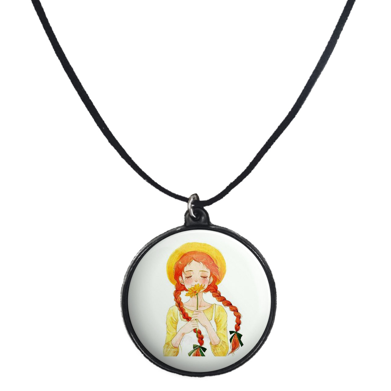 گردنبند پرمانه طرح دخترونه کد pmb.4417 مدل دو طرفه