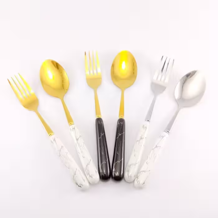 ست قاشق و چنگال 12 پارچه مدل ماربل کد 59