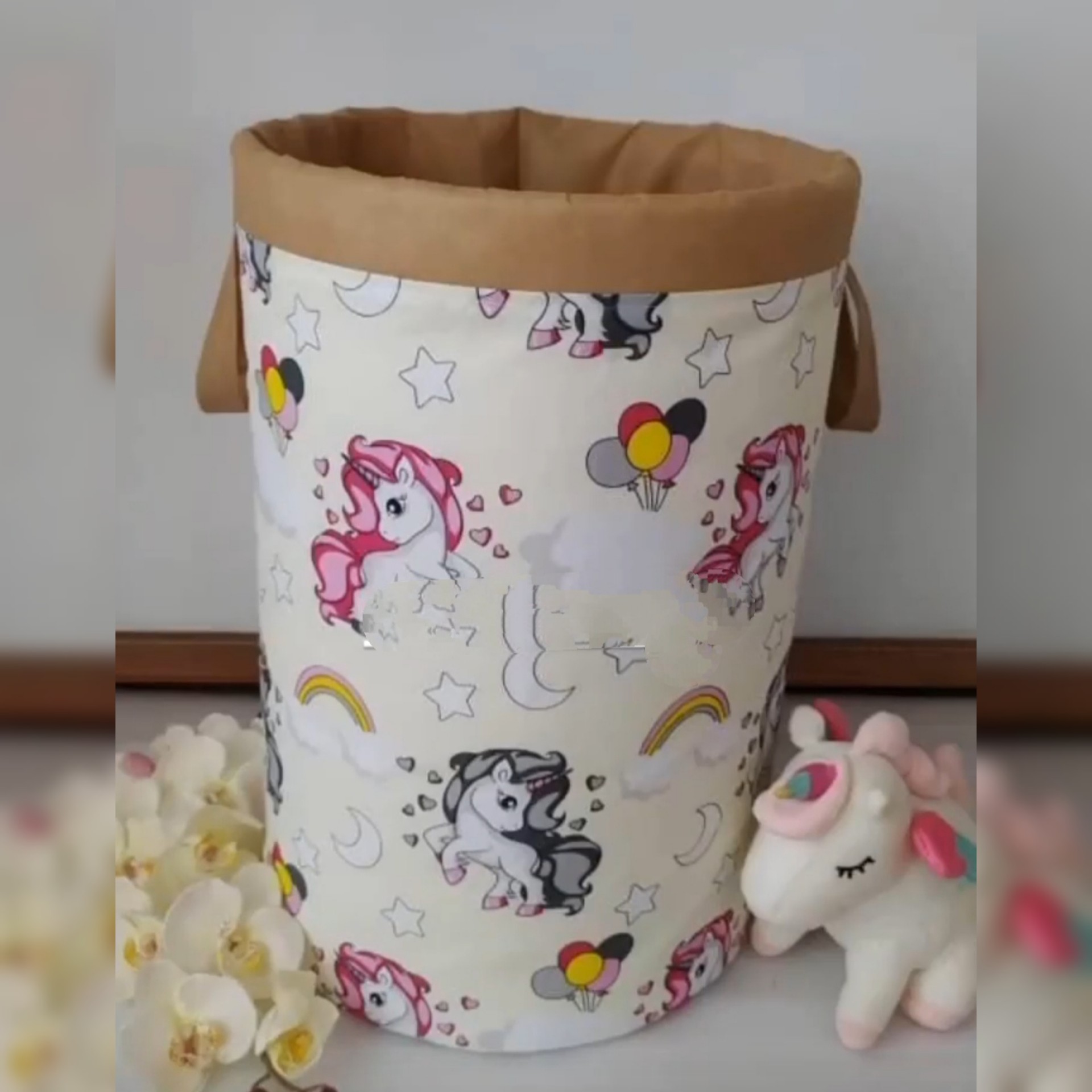باکس پارچه ای اسباب بازی یا لباس کودک(طرح یونیکورن)