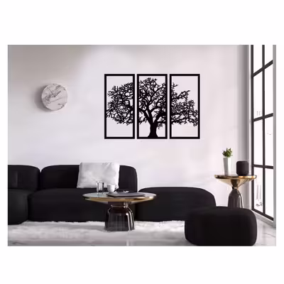 دیوارکوب 3 تکه طرح درخت کد RO6YKG27