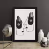 تابلو مدل مینیمال Hand face کدS1612-b