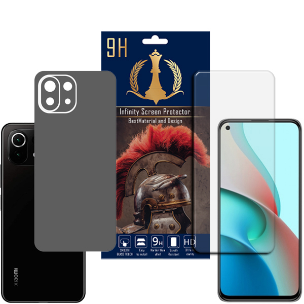 برچسب پوششی اینفینیتی مدل PRO MAX مناسب برای گوشی موبایل شیائومی MI 11 LITE NE به همراه محافظ صفحه نمایش
