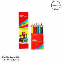 مداد رنگی 6 مقوا شکرستان