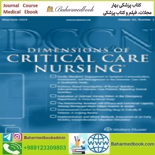 Dimensions of Critical Care Nursing Volume 43 1 to 3 2024