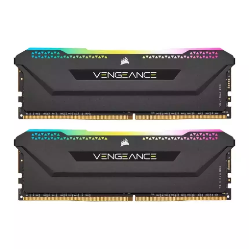 رم کورسیر VENGEANCE RGB PRO SL Black 32GB 16GBx2 3200MHz CL18