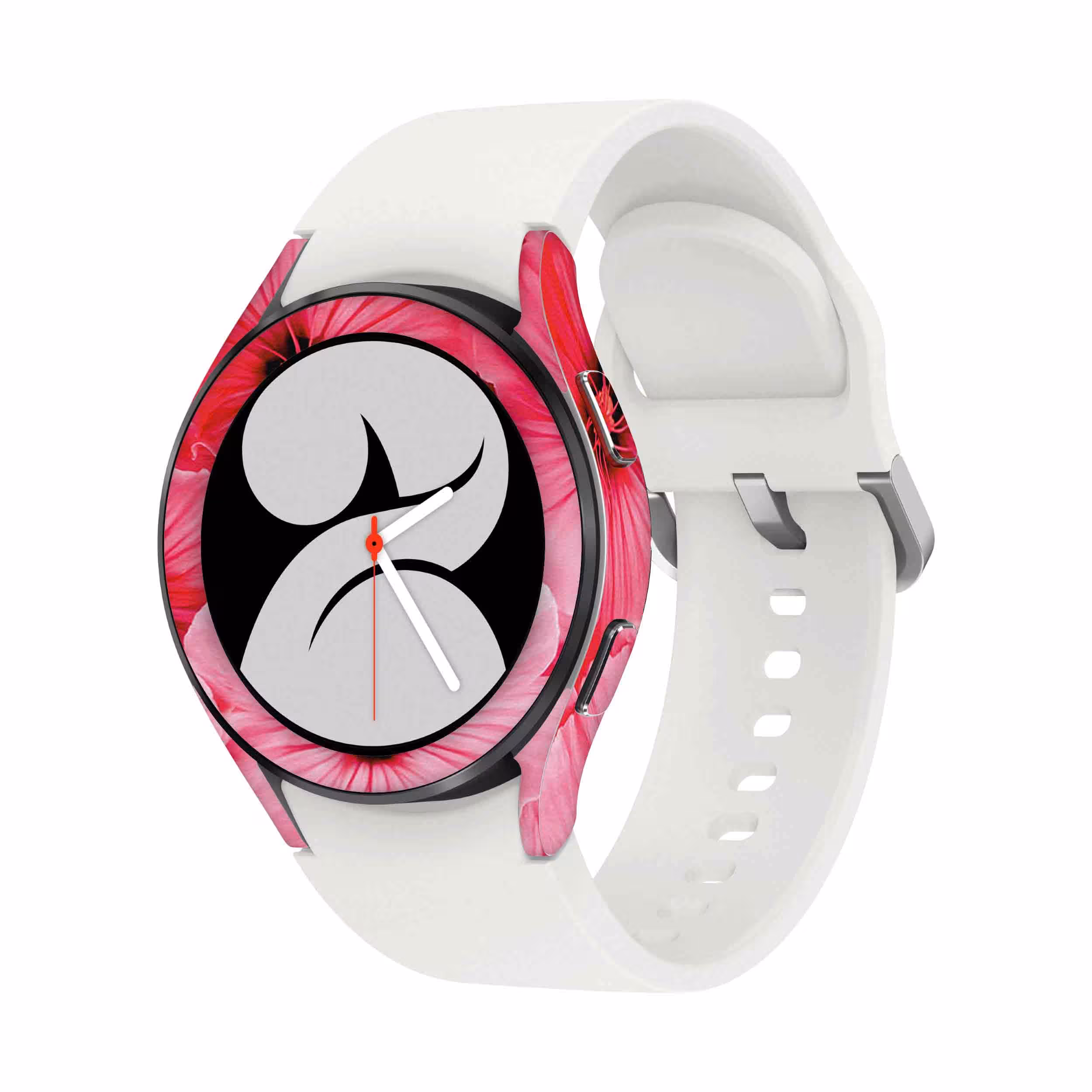 برچسب ماهوت طرح Pink Flower مناسب برای ساعت هوشمند سامسونگ Watch4 40mm