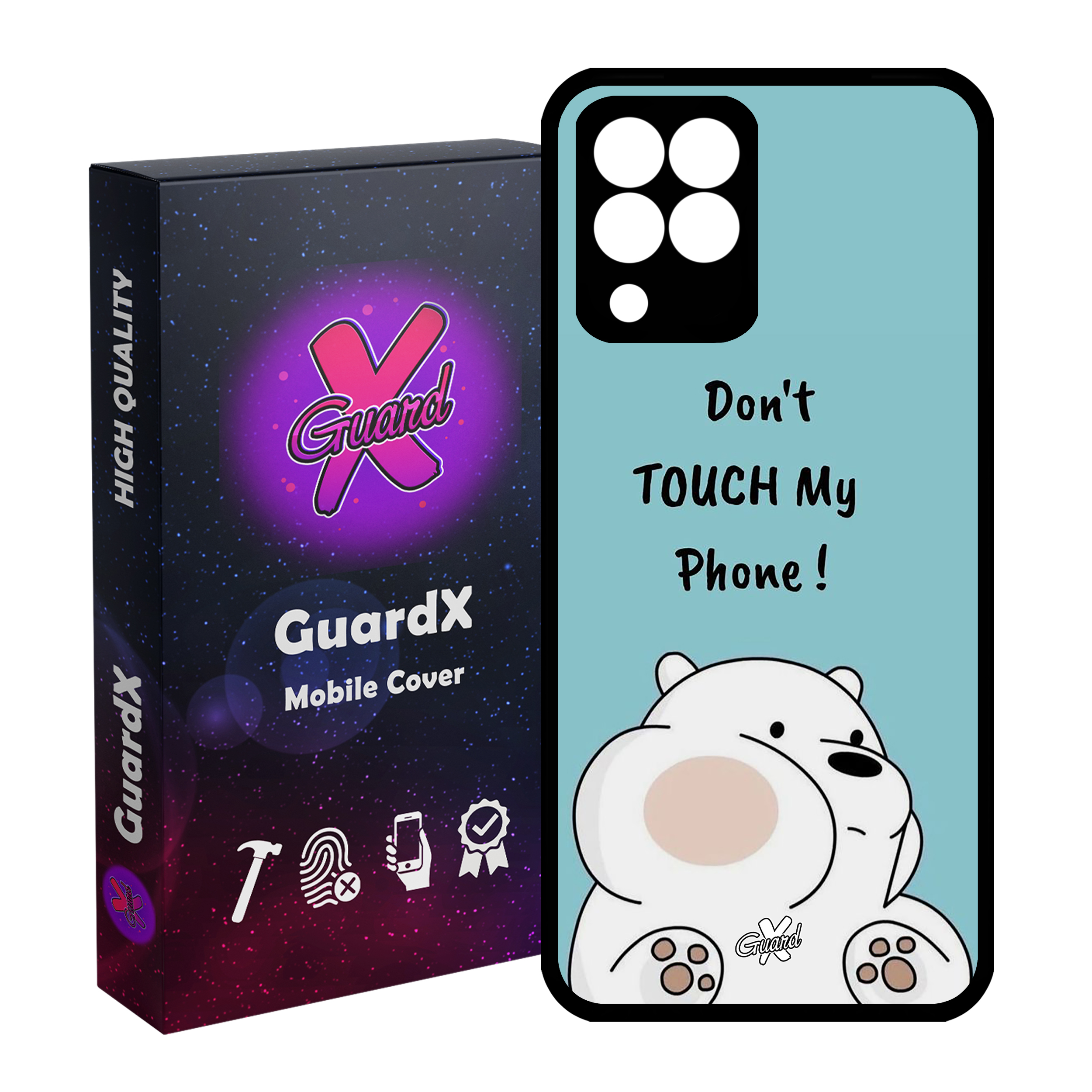 کاور گارد ایکس طرح خرس کله فندقی مدل Glass10535 مناسب برای گوشی موبایل سامسونگ Galaxy M33/M33 5G