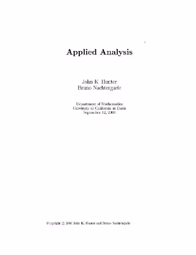 خرید و دانلود نسخه کامل کتاب Applied analysis