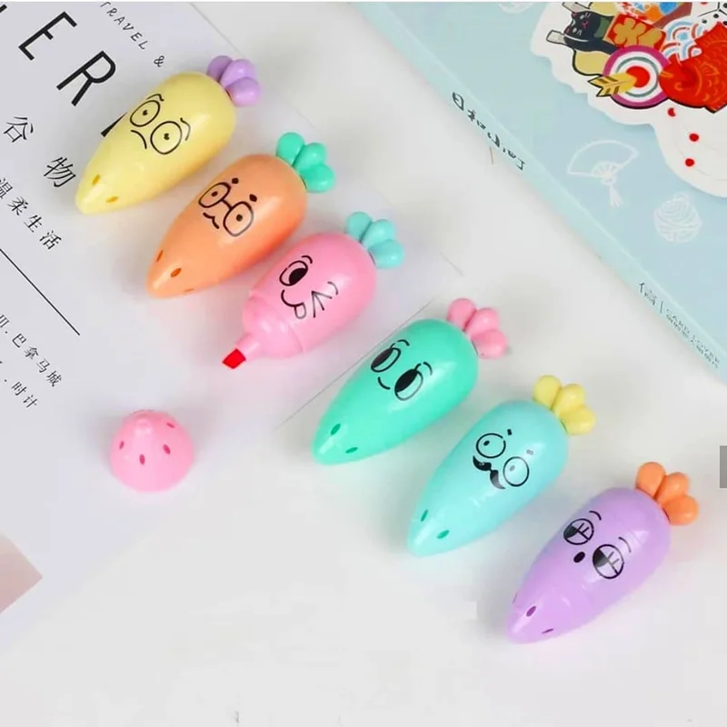 هایلایتر 6تایی طرح هویج