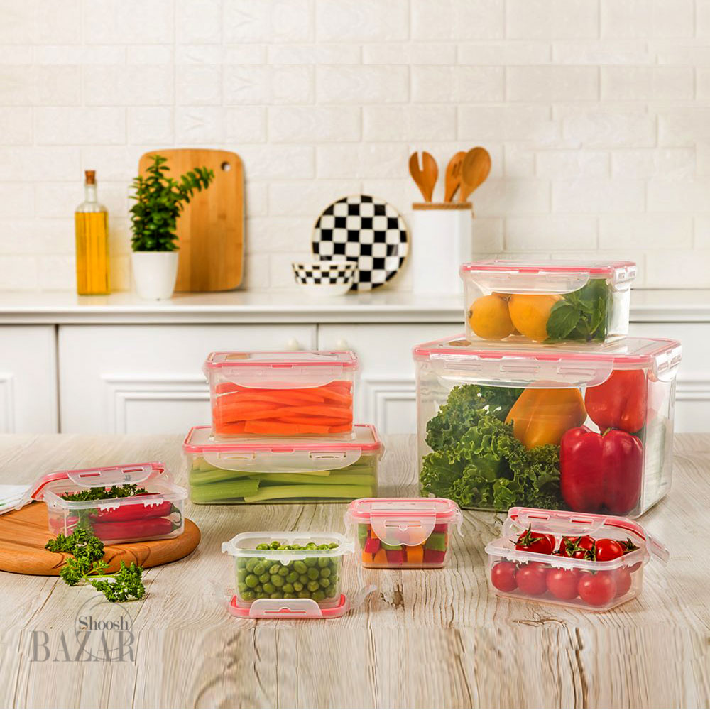 ست کامل ظروف نگهداری غذا 16پارچه لیمون کد 7923