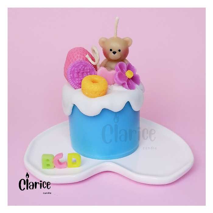 شمع مینی کیک با خرسی، هدیه
