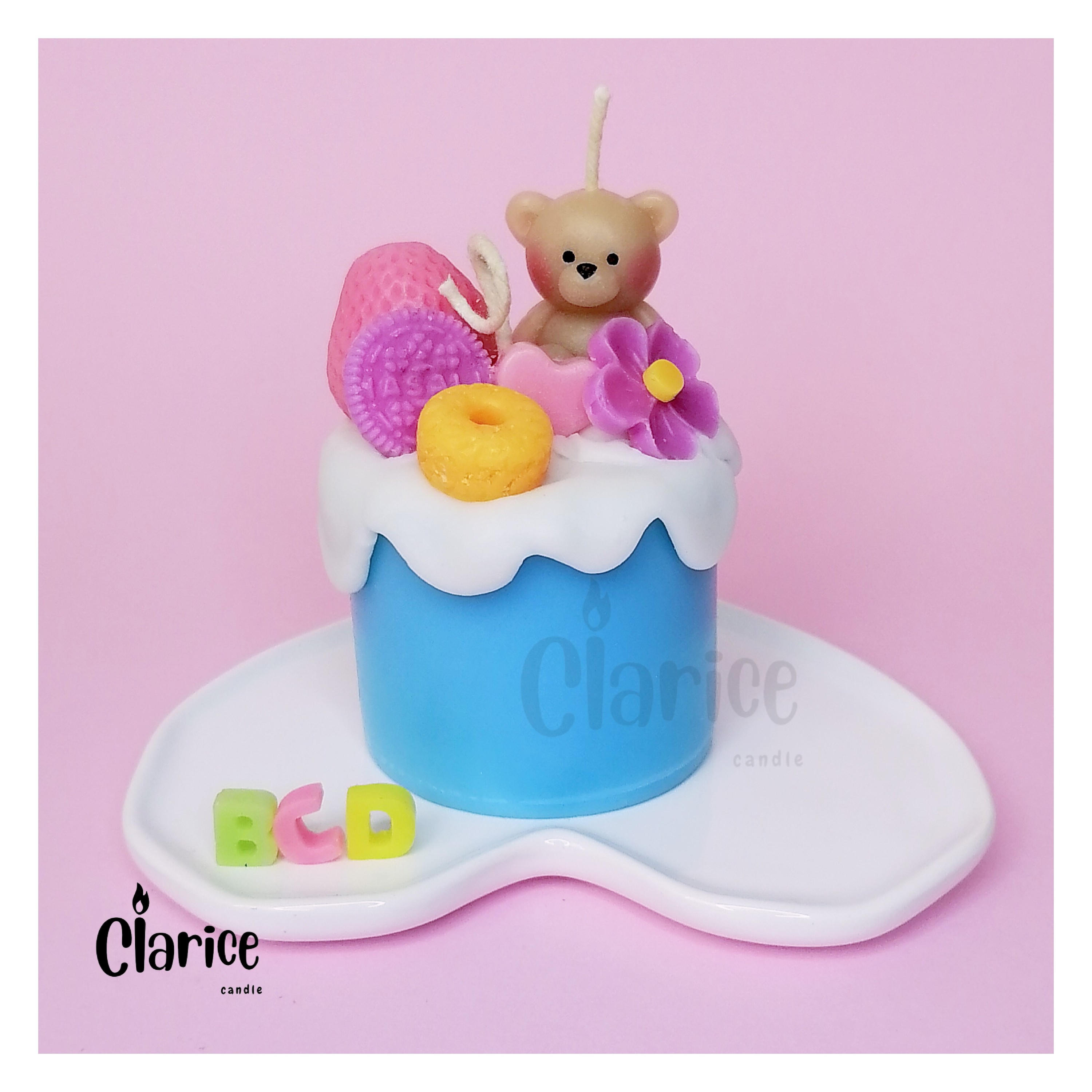 شمع مینی کیک با خرسی، هدیه