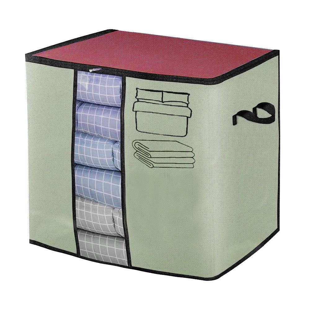 باکس پتو و لباس رنگ زرشکی ابعاد طول 46 عرض 28 و ارتفاع 51 سانتیمتر