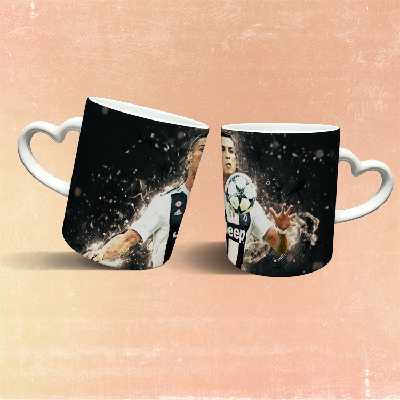 ماگ مدل دسته قلبی طرح رونالدو کد 25