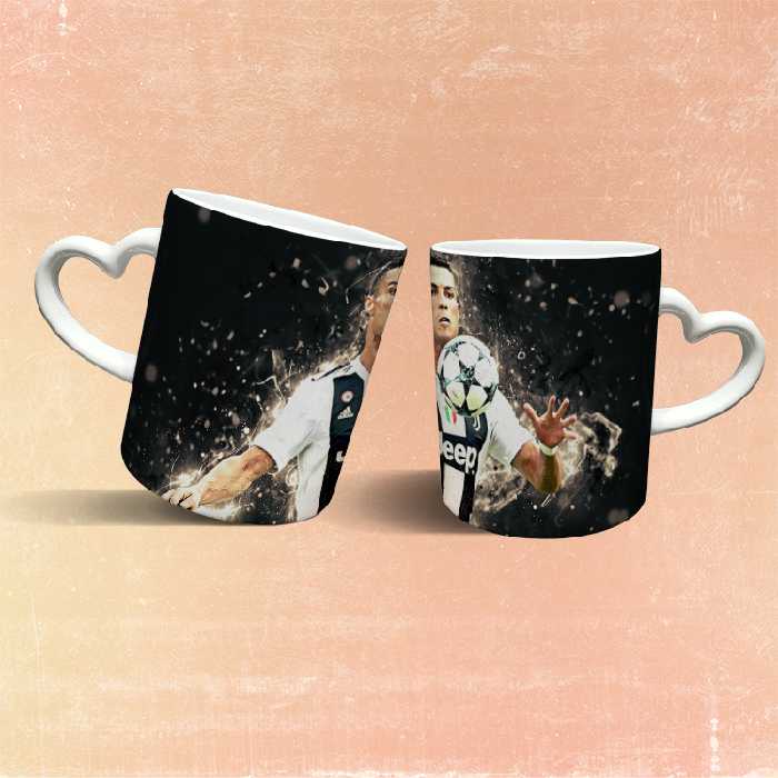 ماگ مدل دسته قلبی طرح رونالدو کد 25