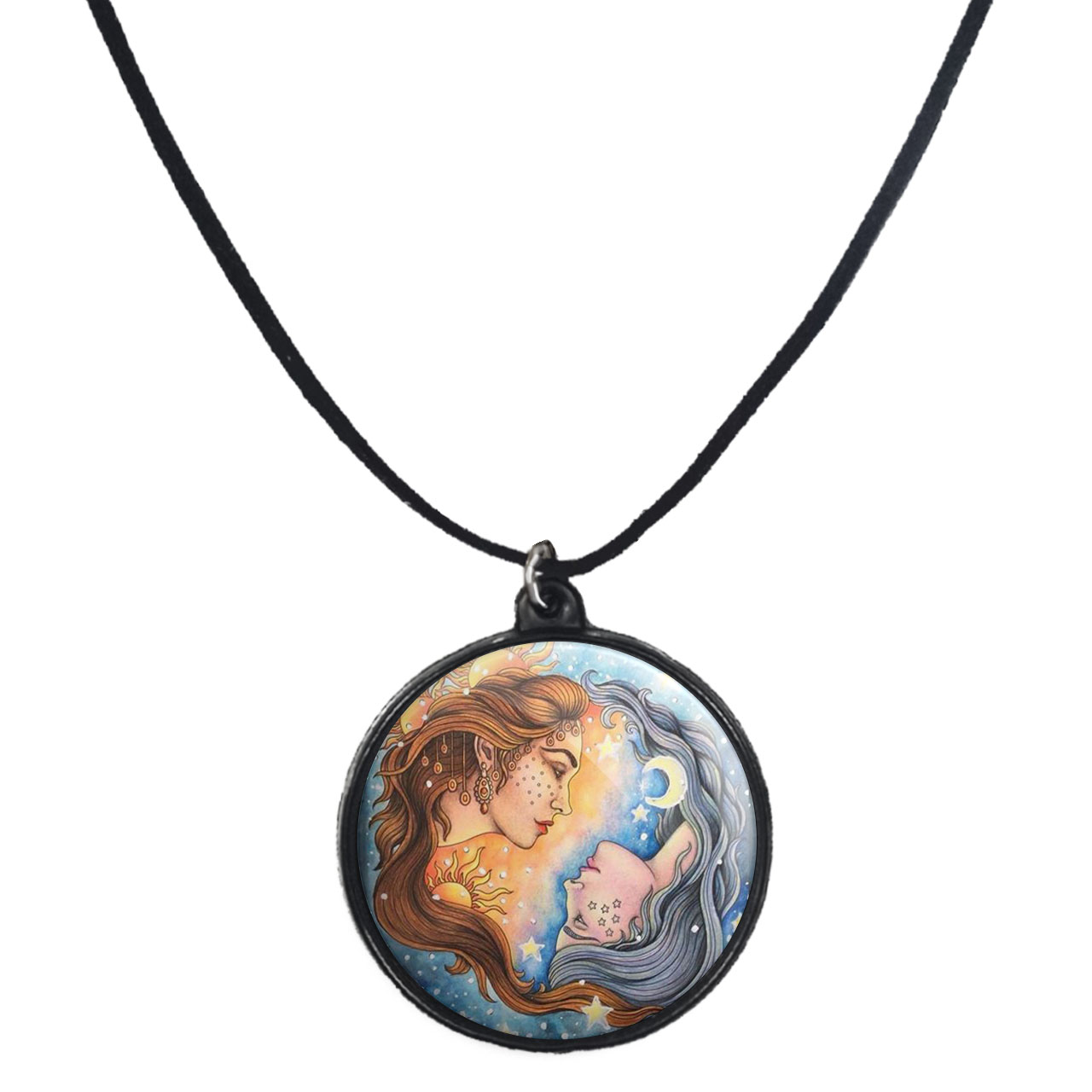 گردنبند پرمانه طرح دخترونه کد pmb.4418 مدل دو طرفه