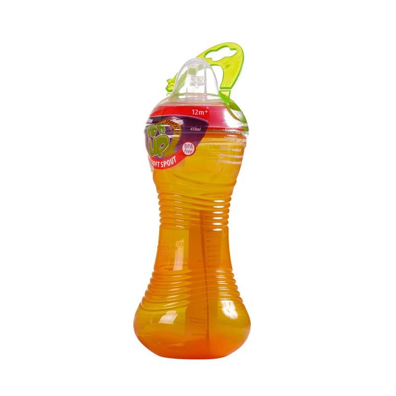 قمقمه نارنجی ضد چکه با درب 450 میلی tommee tippee 44610610