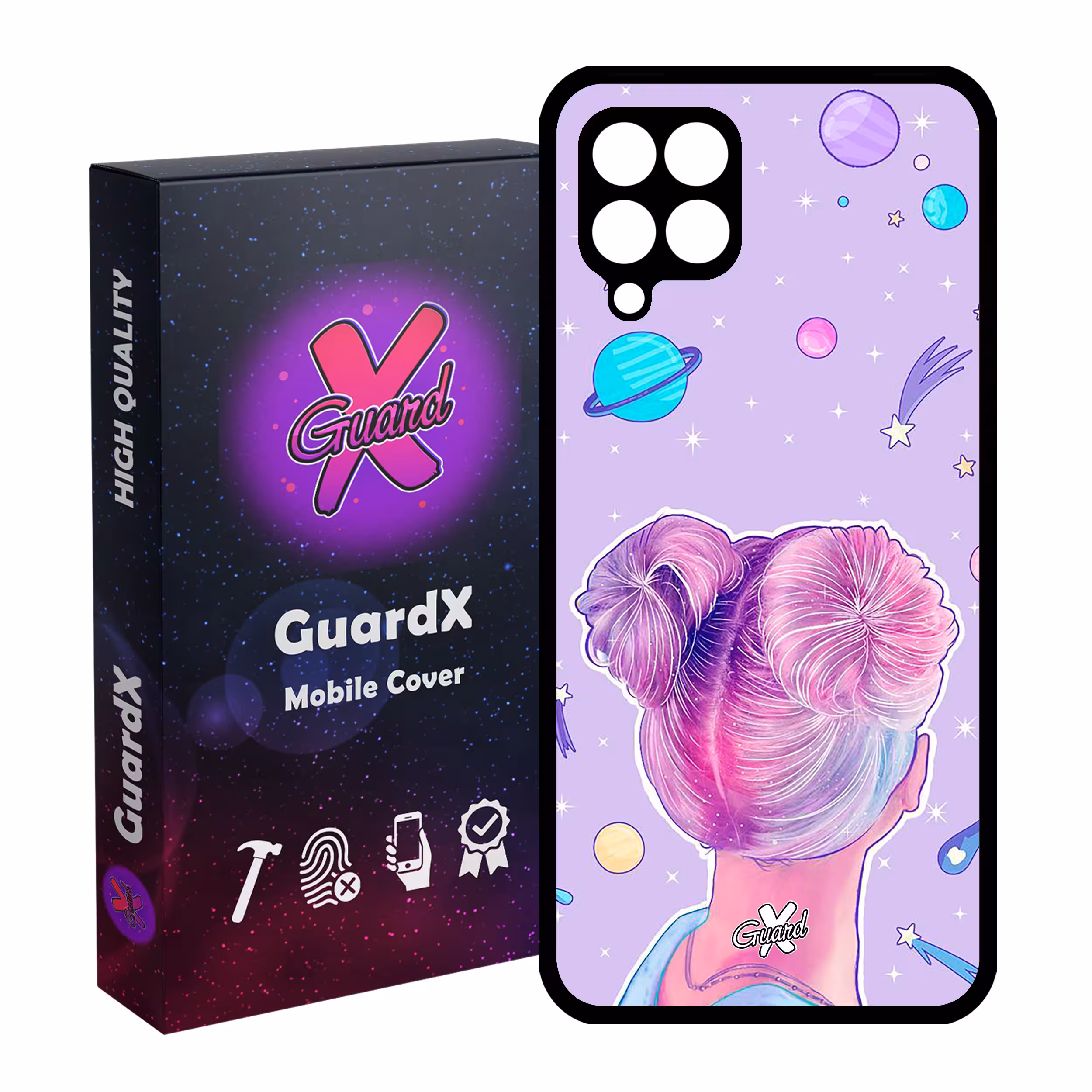 کاور گارد ایکس طرح Girl مدل Glass10112 مناسب برای گوشی موبایل سامسونگ Galaxy A12