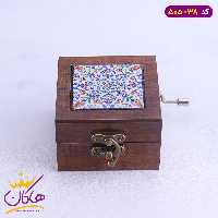 جعبه موزیکال طرح کاشی رنگ آبی | 505/38