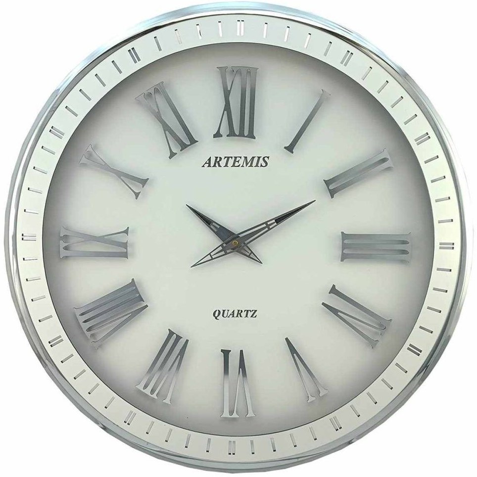 ساعت دیواری آرتمیس کد 2036 Silver White نقره ای سفید
