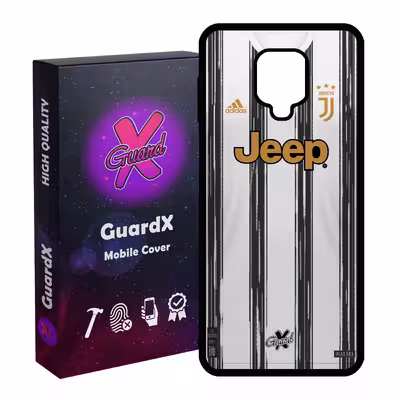 کاور گارد ایکس طرح یوونتوس مدل Glass10229 مناسب برای گوشی موبایل سامسونگ Redmi Note 9S / Note 9 Pro / Note 9 Pro Max