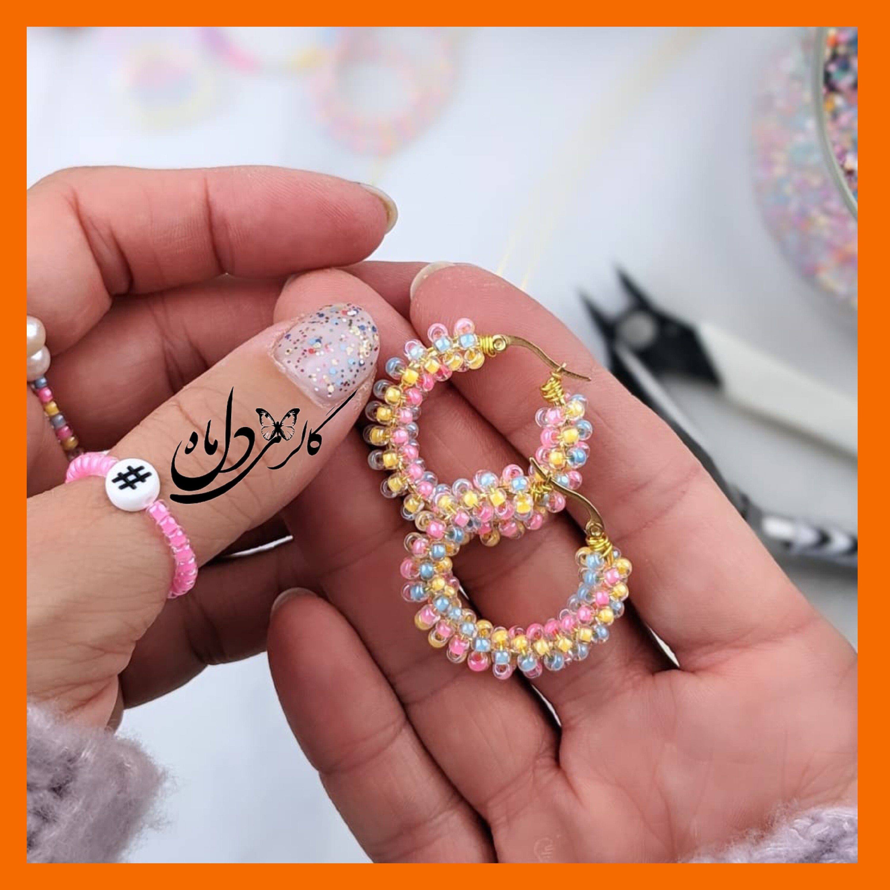 گوشواره زنانه گوشواره دخترانه گوشواره منجوقی گوشواره حلقه ای