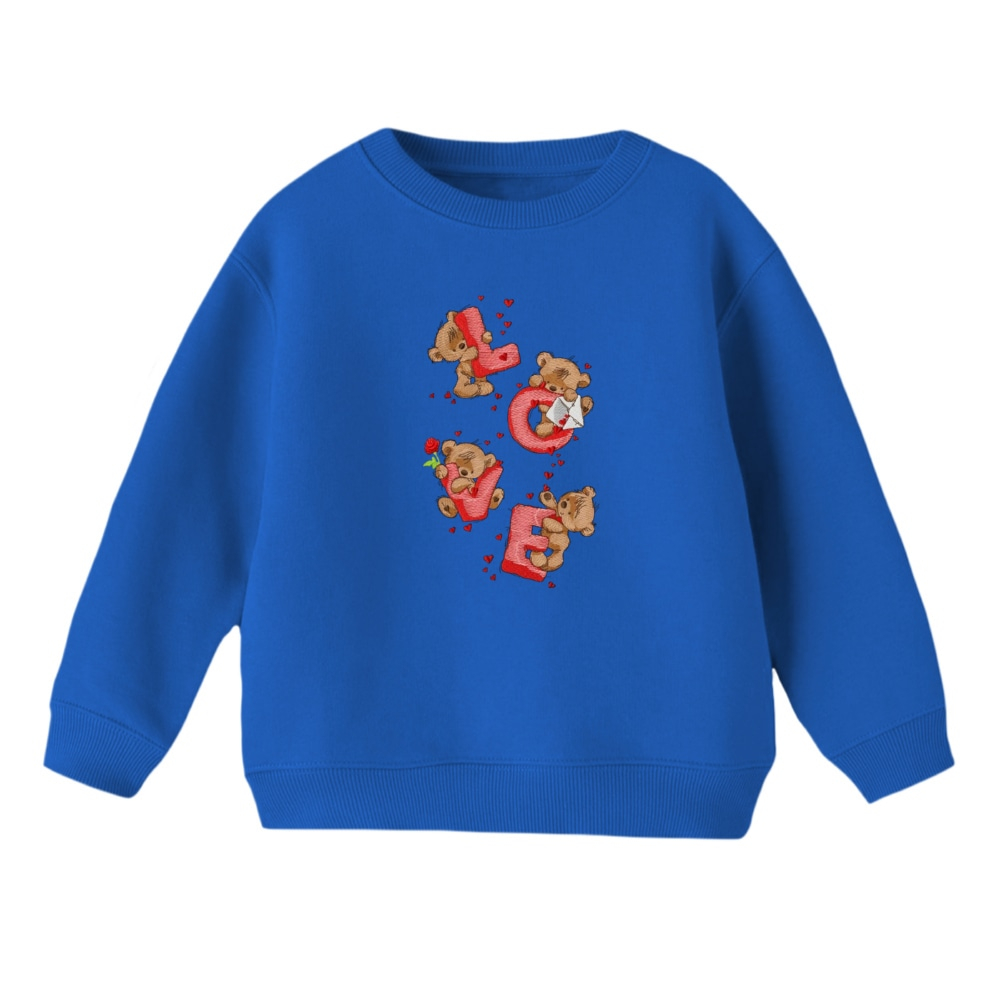 سویشرت بچگانه مدل لاو خرس رنگ آبی