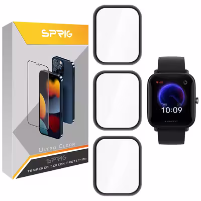 محافظ صفحه نمایش نانو اسپریگ مدل SPG مناسب برای ساعت هوشمند امیزفیت Bip 3 / Bip 3 Pro بسته سه عددی
