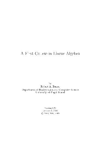 خرید و دانلود نسخه کامل کتاب A first course in linear algebra
