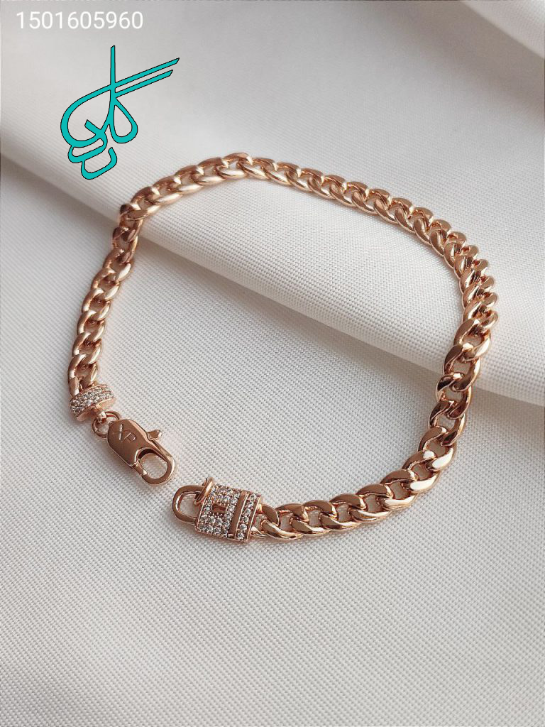 خرید دستبند مارک ژوپینگ رنگ ثابت طرح قفل کد 1215405 - ردگل