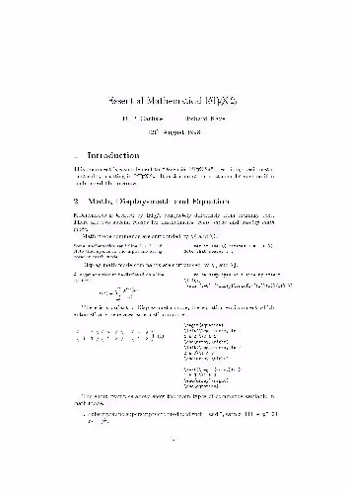 خرید و دانلود نسخه کامل کتاب Essential Mathematical LaTeX2ε