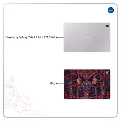 برچسب پوششی ماهوت مدل Rug مناسب برای تبلت سامسونگ Galaxy Tab A7 10.4 LTE 2020 T505