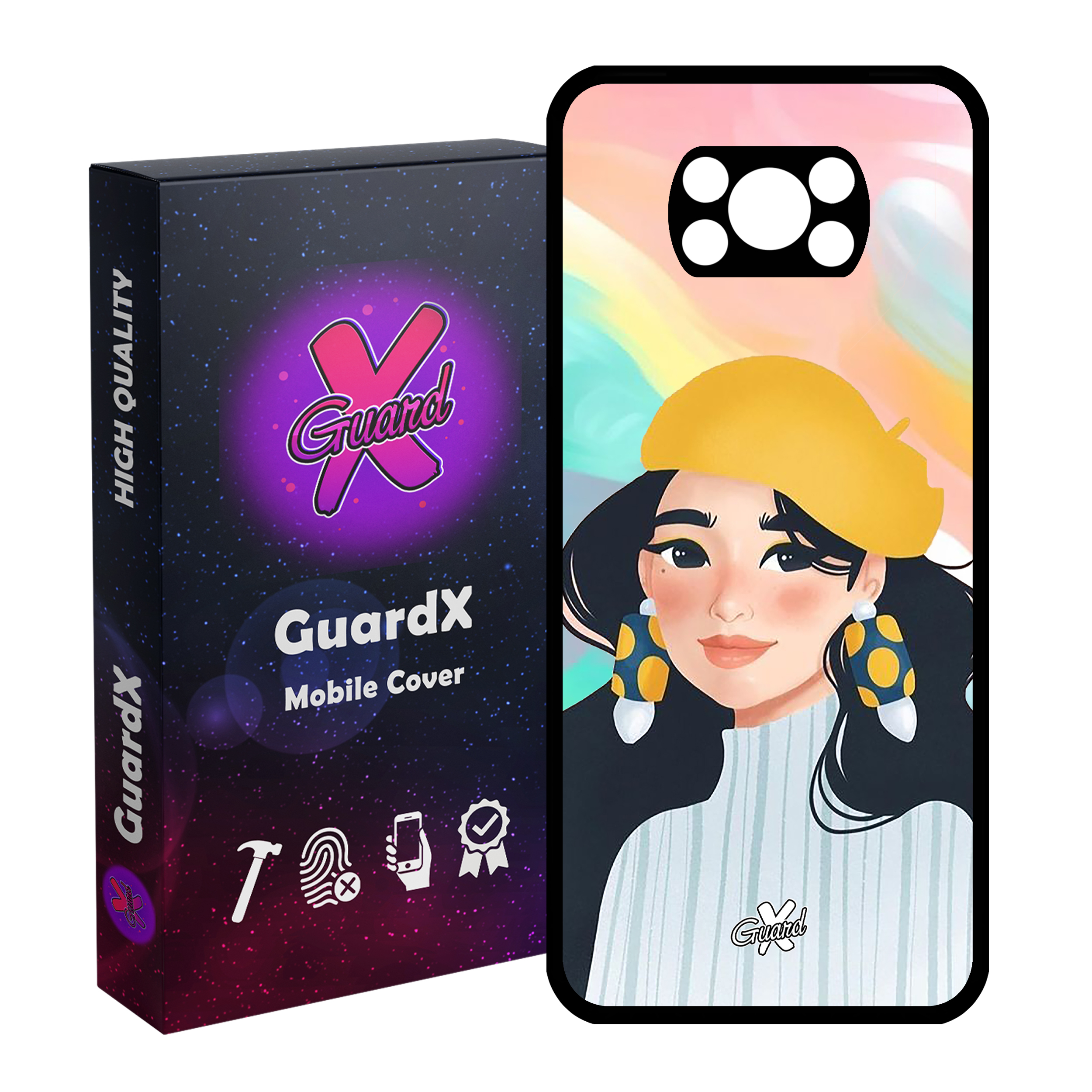 کاور گارد ایکس طرح دختر مدل Glass10261 مناسب برای گوشی موبایل شیائومی Poco X3 Pro